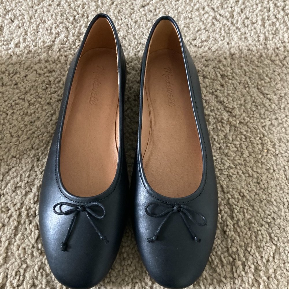 Madewell Adelle Ballet Flats Black NEW !!